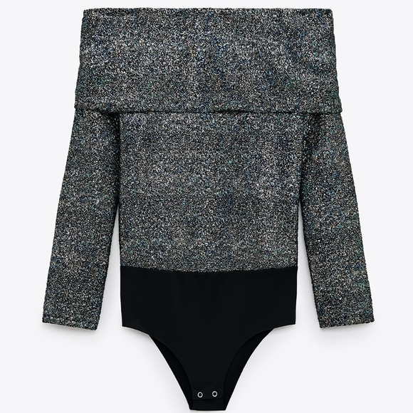 ZARA| Festive SPARKLY BODYSUIT - Picture 4 of 9